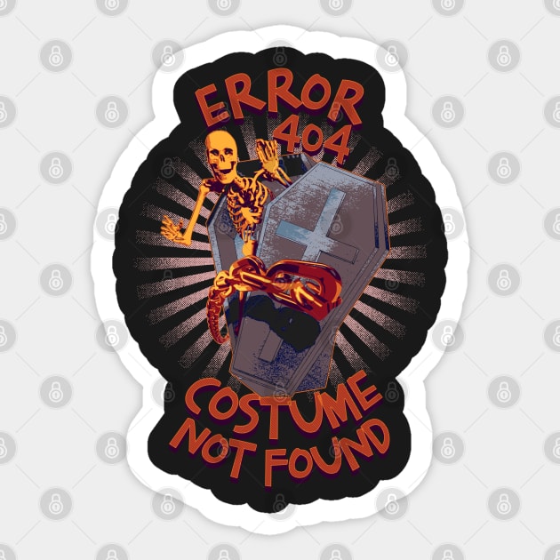 Error 404 Costume Not Found Sticker by alcoshirts